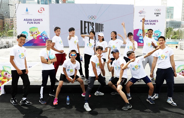 'let's move' in mongolia for hangzhou asian games fun run