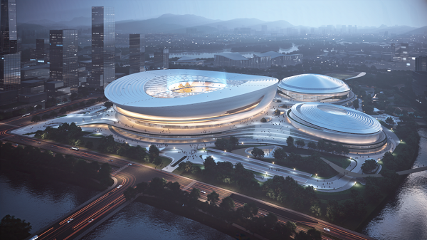 hangzhou international sports center resumes construction