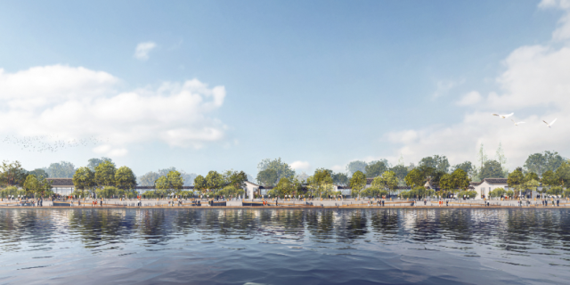 new hangzhou landmark: construction begins on tangqi water passenger transport center