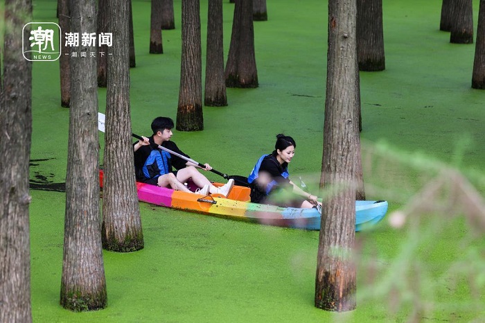 canoeing qingshan lake: a surreal movie come to life