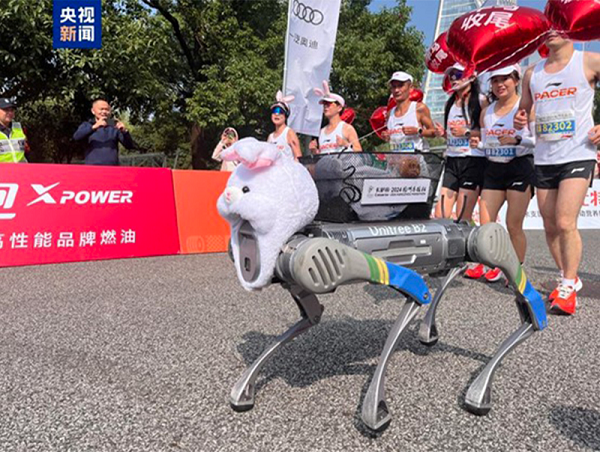 four-legged robot debuts as pacesetter in international marathon race