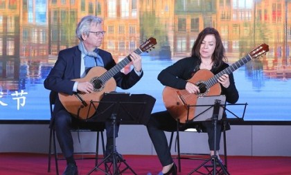 magic of the grand canal depicted through guitars in hangzhou