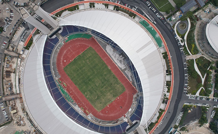 hangzhou builds 'sky running track' around asian games venue